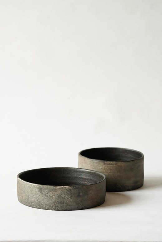 西川聪｜黑银彩铜锣钵 商品图1