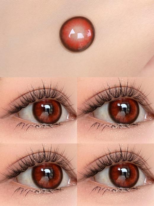 Annieone·日抛  朋克樱桃  14.5  红瞳限定款！纯欲狂跳之心”猩红版本！！上眼又飒又辣的红瞳超爱！！国产0-800度 <一盒10片> 商品图2