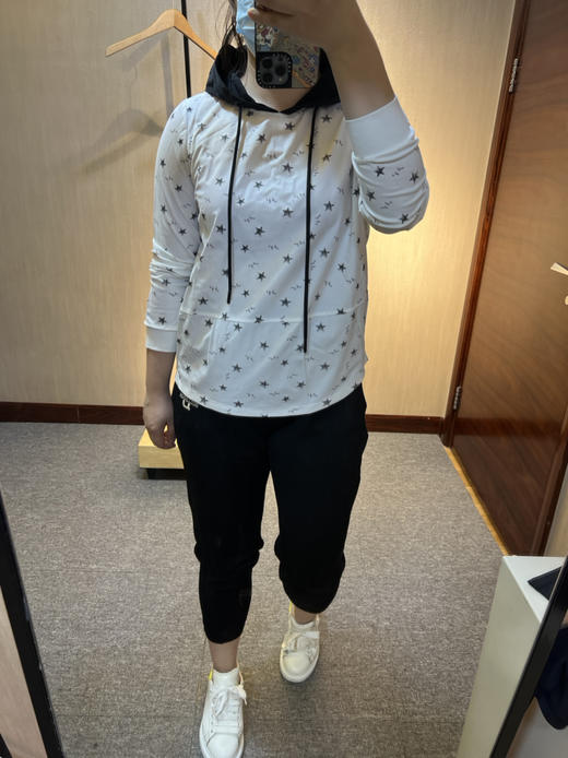 针丝缘春新款纯棉轻薄休闲星星显瘦连帽针织衫8236 商品图1