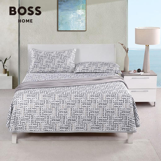 【分仓直发包邮】BOSS HB LOGO竹纤维床品三件套HBLX-002 商品图0