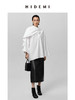 HIDEMI 极简多穿可拆卸围巾式纽扣廓形衬衫 白色/黑色 商品缩略图10