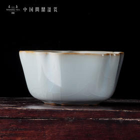 问鼎汝瓷鼎峰系列紫金釉经典款月白老款大菩提杯