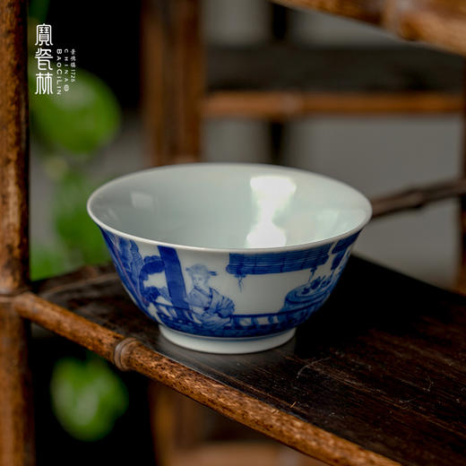青花仕女纹杯 商品图0