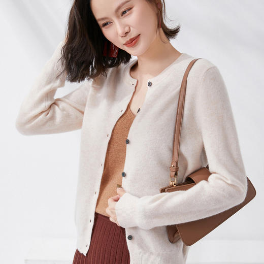 【100%羊毛】 SIIJJEYY枝辑 女士圆领开衫 商品图2