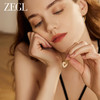 ZEGL复古爱心耳环女小众设计感高级耳钉耳扣2023年新款潮金色耳饰 商品缩略图3