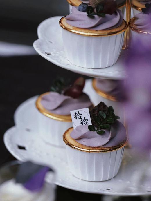 「紫黑主题·中海汤泉」户外婚礼甜品台案例 商品图3