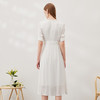 EITIE爱特爱夏季新款气质V领显瘦高腰连衣裙7007738 商品缩略图5