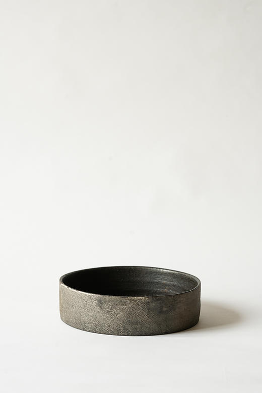 西川聪｜黑银彩铜锣钵 商品图0