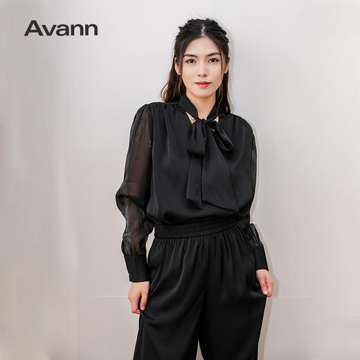 Avann 3款衬衫+阔腿裤+系带开叉西装半裙 商品图4