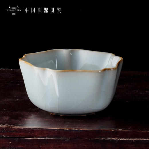 问鼎汝瓷鼎峰系列紫金釉经典款月白老款大菩提杯 商品图1