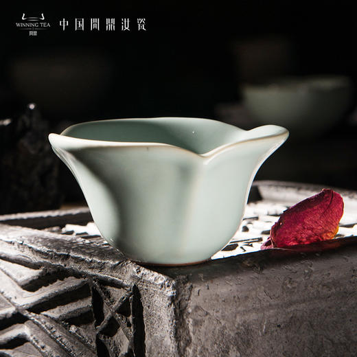 问鼎汝瓷鼎峰系列天青老款幽兰杯 商品图0