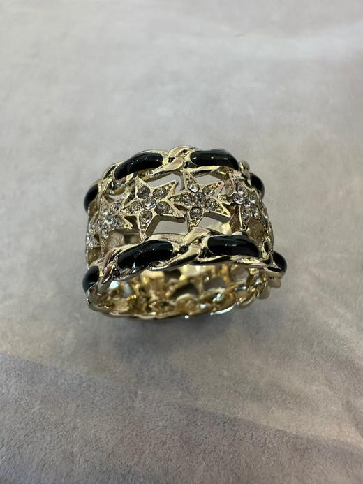 小香戒指 黑色珐琅。双面戒指  复古金币戒指。自己备注 商品图3