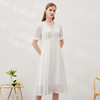 EITIE爱特爱夏季新款气质V领显瘦高腰连衣裙7007738 商品缩略图2