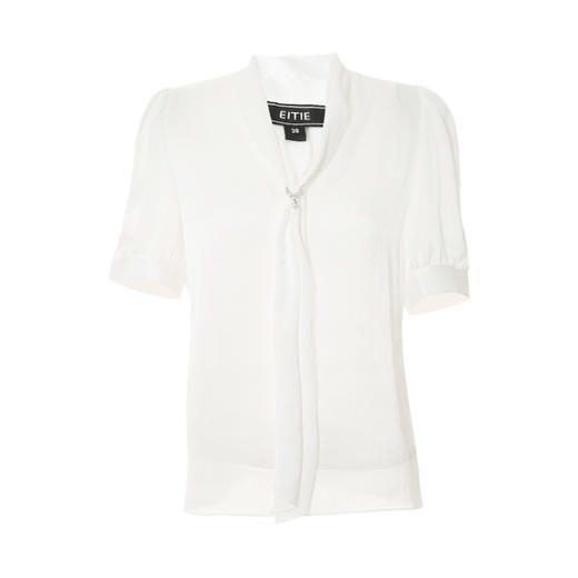 EITIE爱特爱夏季新款通勤职业百搭显瘦飘带小上衣7013709 商品图6