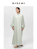 HIDEMI 芸豆绿设计感水袖极简廓形不易皱连衣长裙 商品缩略图1