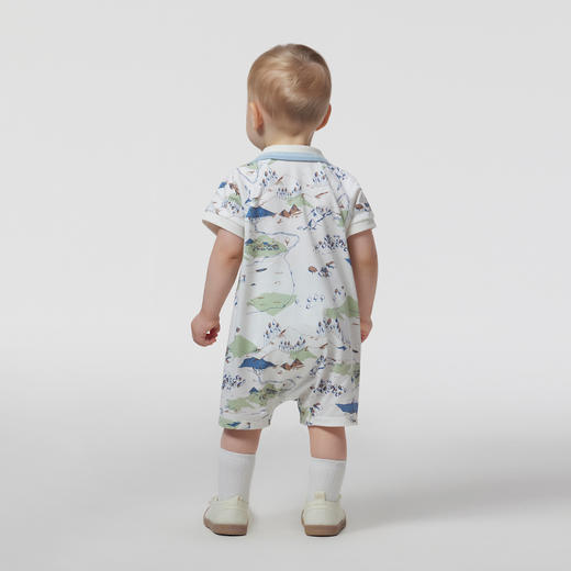 【商场同款】英氏新生儿连体衣哈衣男童款夏装纯棉时尚爬服 商品图2