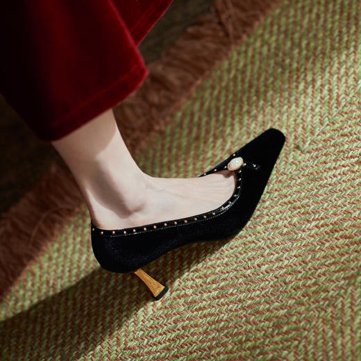 复古细跟婚鞋，法式高跟鞋HBP-1382 商品图7