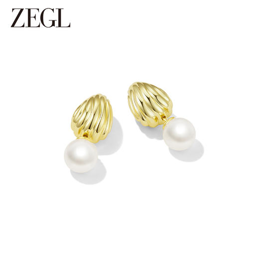陈都灵同款ZEGL设计师都市焕趣珍珠耳环女一款两戴高级感耳钉耳饰 商品图1