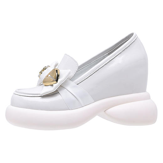 舒适柔软，真皮纯色蝴蝶结超高跟内增高单鞋HX-33-333 商品图7