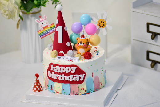 【虎宝周岁啦】动物奶油、鲜鲜水果、原味蛋糕胚；无比快乐、幸福、平安、健康的虎宝周岁啦~ 商品图2
