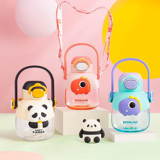 小比咔儿童萌趣大肚水杯幼儿园吸管水壶男女孩小学生上学专用夏季（TMY-4504） 商品图1