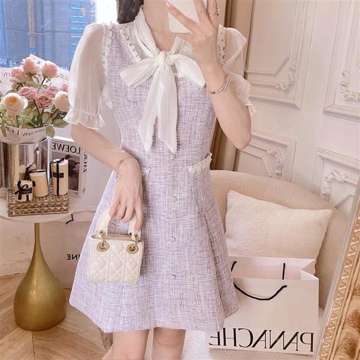 张心子【香榭佳人】盐系轻熟两件套女2023夏新款法式小香风套装裙 U2302132 商品图4