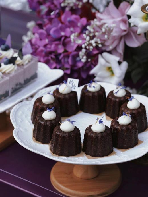 「紫黑主题·中海汤泉」户外婚礼甜品台案例 商品图1