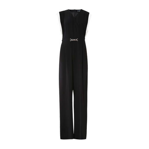 EITIE爱特爱夏季新款时尚通勤百搭无袖收腰连体裤长裤女6907638 商品图5