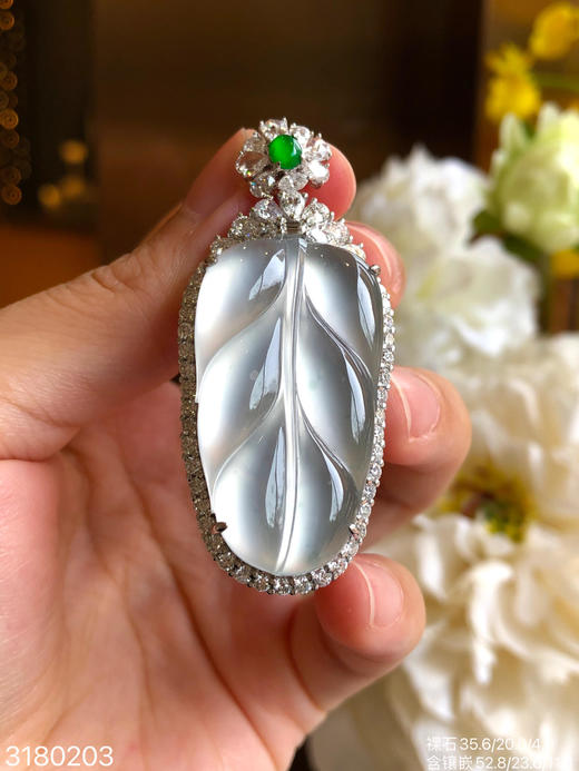 玻璃叶子吊坠【3180203】具体价格微信咨询 商品图2