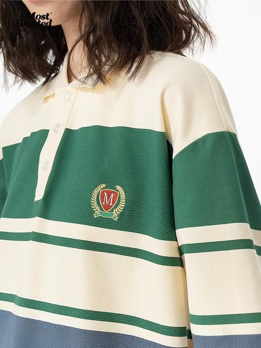 mostwantedlab彩虹/MWL-2312097/彩虹宽条纹印花polo衫 商品图3