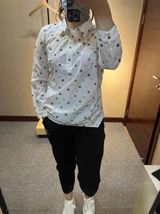 【爆款】针丝缘春新款弹力星星显瘦休闲气质弹力轻薄不沾身衬衫8196 商品图5