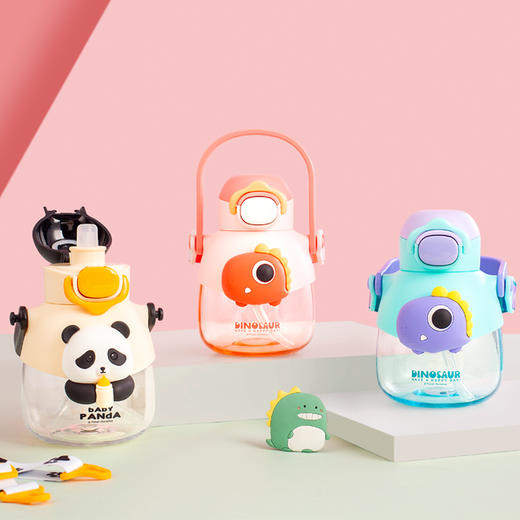 小比咔儿童萌趣大肚水杯幼儿园吸管水壶男女孩小学生上学专用夏季（TMY-4504） 商品图0
