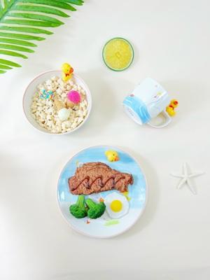 泰国进口儿童陶瓷餐具丑小鸭马克杯小碗点心盘 商品图1