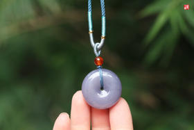 和田烟紫玉平安扣