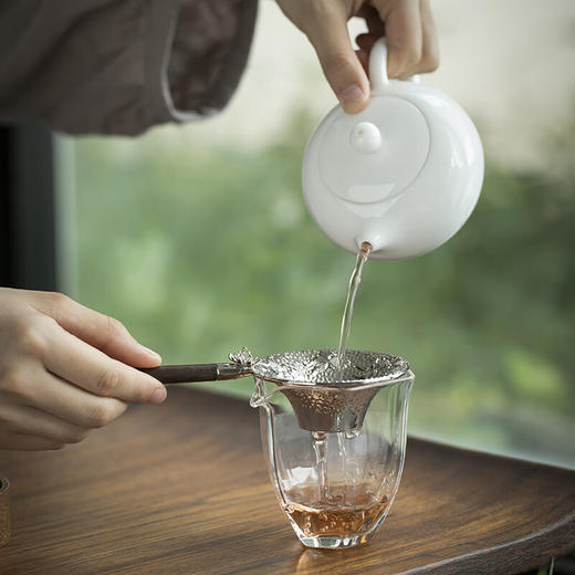 锦绣 高档锤纹茶漏创意茶水过滤器茶隔滤网茶道配件 商品图5
