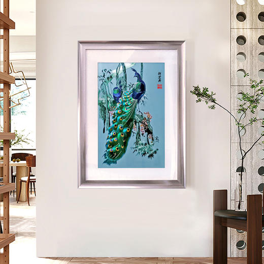 苏绣《孔雀献瑞》非遗传承中华国礼 商品图2