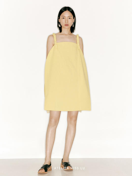 【蛋壳少女】蝴蝶结肩带椭圆蛋壳造型连衣裙/23000033B 商品图1