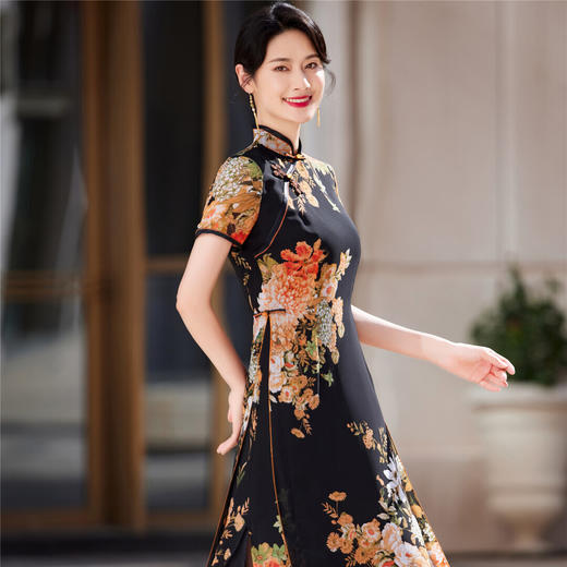 春季新款，立领小A版旗袍裙KY83771 商品图1