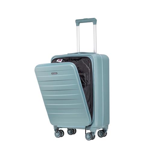 CROWN皇冠一体拉杆箱CF2016H前置口袋拉杆箱 海蓝20寸 商品图1