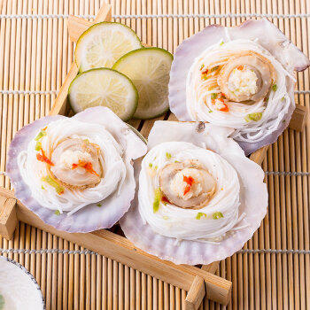 獐子岛 冷冻蒜蓉粉丝扇贝1.2kg 36只 虾夷扇贝 家庭礼盒装 海鲜烧烤食材 商品图3