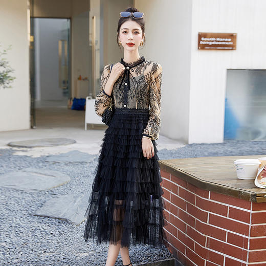 夏季新款，蕾丝拼接修身舒适裙HR-BBL2307-1 商品图3