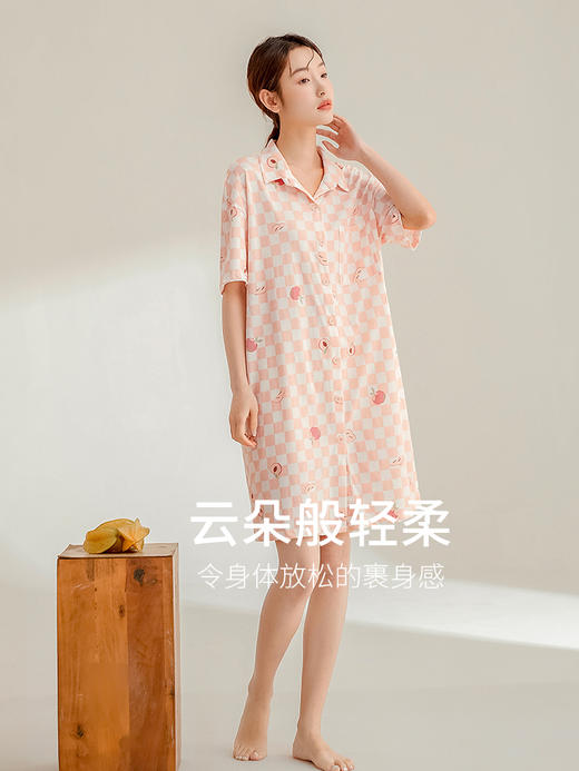 康妮雅睡衣女夏季女式短袖睡裙323622024 商品图4