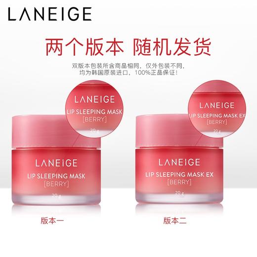 韩国兰芝唇膜 夜间保湿修护草莓浆果味20g 商品图4