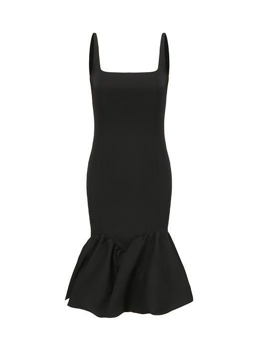 【深海人鱼】不规则人鱼花苞裙摆修身方领连衣裙/23000024A 商品图4