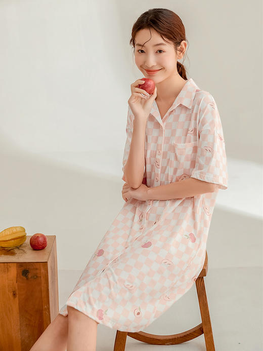 康妮雅睡衣女夏季女式短袖睡裙323622024 商品图2