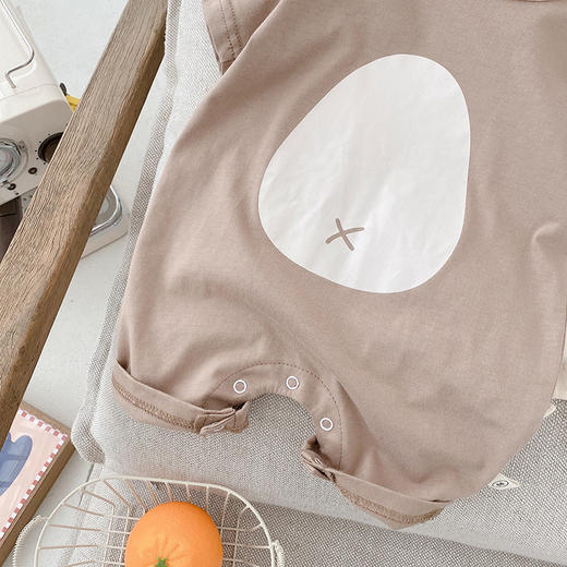 婴儿超萌包屁衣0-2岁夏季宝宝洋气撞色连体衣新生儿外出衣服ML679 商品图2