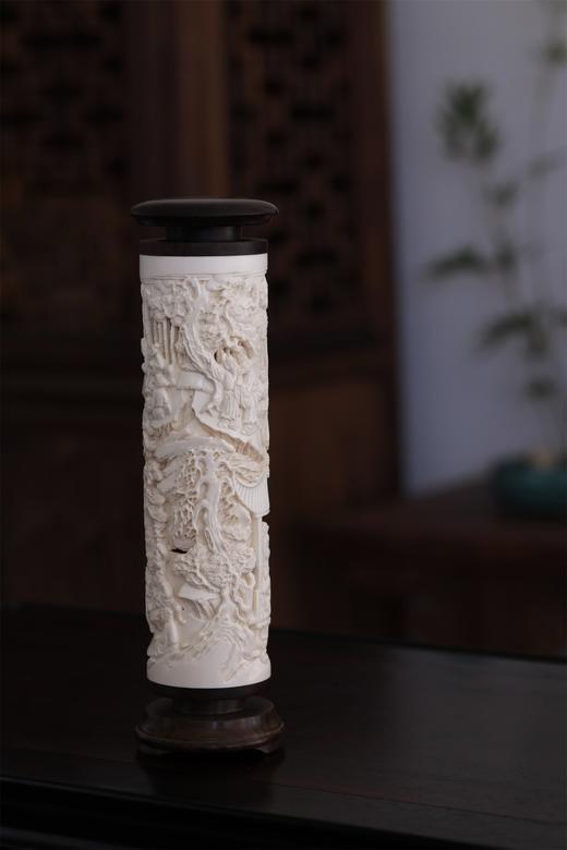 新兰亭°猛犸牙雕香筒 商品图4