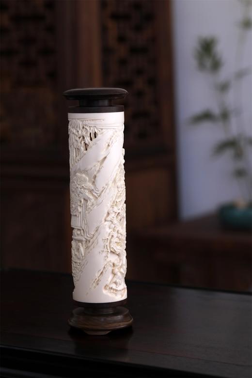 新兰亭°猛犸牙雕香筒 商品图5