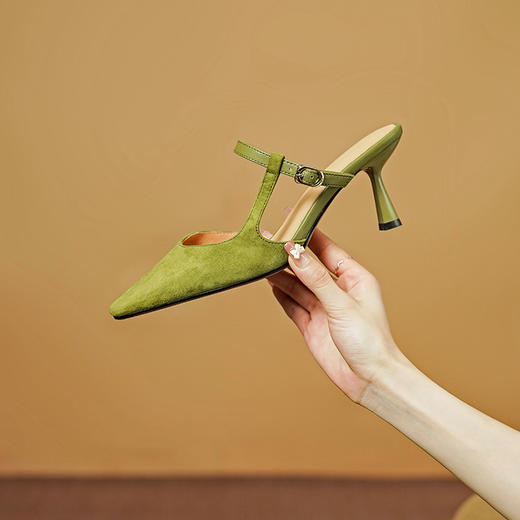 里外全头层皮，法式女人味包头凉鞋PS1263 商品图8