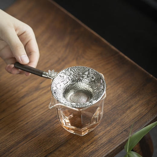 锦绣 高档锤纹茶漏创意茶水过滤器茶隔滤网茶道配件 商品图4